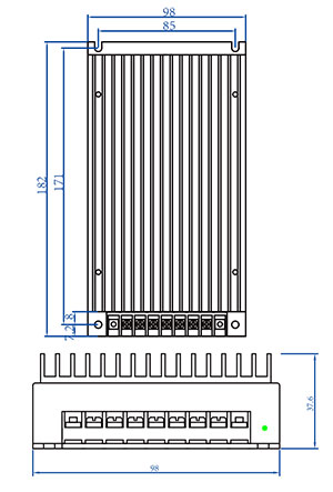双管模块电源外壳尺寸