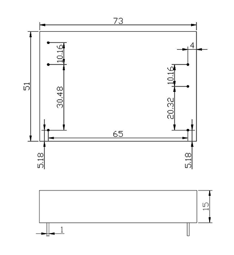 双管电源外壳尺寸