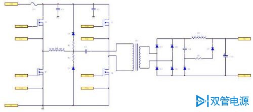 无源钳位移相全桥电路简图(一)